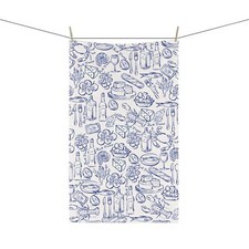 Usado, Toalha de mão sutil Trump francesa à beira-mar, vintage boho cozinha banheiro decoração comprar usado  Enviando para Brazil