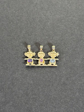 Pingente de ouro amarelo 14KT para crianças com zircões 2,9gr substitua a cor da pedra disponível comprar usado  Enviando para Brazil