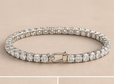 Pulseira de diamante natural tratada 7,00 quilates ouro branco 14K certificada comprar usado  Enviando para Brazil