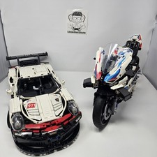 Bloco de construção modelo carro esportivo PORCHE 911 RSR + BMW M MOTORRAD 1K RR comprar usado  Enviando para Brazil
