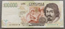 100000 lire caravaggio usato  Roma