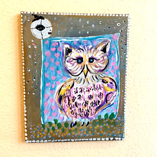 Whimsical owl acrylic for sale  Santa Cruz