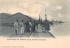 Brasil - SANTOS - Docas - Armazem de Bagagem - Ed. Bazar de Paris - M. Pontes e, usado comprar usado  Enviando para Brazil