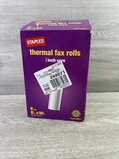 Usado, Rolos de papel de fax térmico Staples 5 rolos 0,5" núcleo 8,5" x 98' 269571 nova caixa aberta comprar usado  Enviando para Brazil