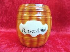 Hermosa,vieja Hucha __ Barril: Pensezamol __ Francés Fayenza Um 1890 __ Original comprar usado  Enviando para Brazil