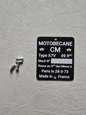 Motobécane mobylettes. plaque d'occasion  Souvigny
