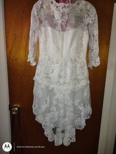 Vestido de casamento/recepção tamanho 8 Pronovenis Yecelis modificado para modéstia, usado comprar usado  Enviando para Brazil