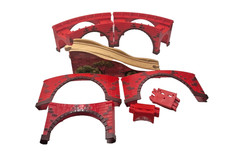 Rampa e ponte de madeira de plástico para trem ferroviário motor tijolo vermelho Imaginarium, usado comprar usado Rampa e ponte de madeira de plástico para trem ferroviário motor tijolo vermelho Imaginarium, usado comprar usado  Enviando para Brazil