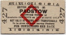 Platform ticket padstow for sale  TONBRIDGE