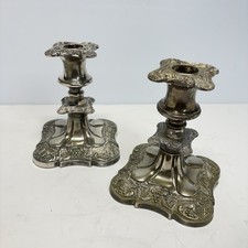 Silver plate candlesticks for sale  CULLOMPTON