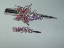 Purple rhinestone flower d'occasion  Expédié en Belgium