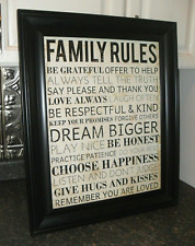 Family rules sign for sale  Elyria