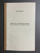 1956 1957 Porsche 356-A 1500 GS Suplemento Manual do Proprietário de Fábrica - RARO!! comprar usado  Enviando para Brazil