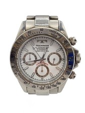 TECHNOS TSM401 relógio analógico de quartzo branco prata elegante excelente Japão comprar usado  Enviando para Brazil