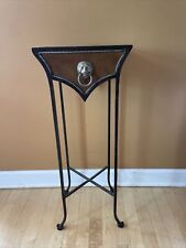 Mesa auxiliar alta de metal tono plata y soporte DuBois Co diseño Medusa segunda mano  Embacar hacia Mexico
