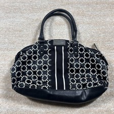 Bolsa satchel feminina Tommy Hilfiger média preta branca geométrica logotipo clássico comprar usado  Enviando para Brazil