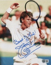 FOTO AUTOGRAFADA 8x10 rara lenda do tênis Jimmy Connors certificado de autenticidade Beckett Bas comprar usado  Enviando para Brazil