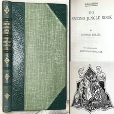 1940 THE SECOND JUNGLE BOOK RUDYARD KIPLING LEATHER FANTASY MOWGLI ANIMAL INDIA comprar usado 1940 THE SECOND JUNGLE BOOK RUDYARD KIPLING LEATHER FANTASY MOWGLI ANIMAL INDIA comprar usado  Enviando para Brazil
