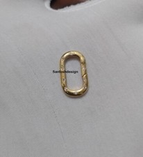Mosquetão oval realçador prata esterlina 925 diamante fecho de trava joia, presente comprar usado  Enviando para Brazil