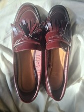 Ladies burgundy loafers for sale  BIRMINGHAM