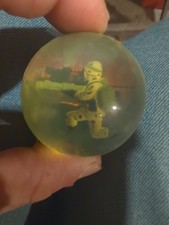  Vintage SOLDADO MILITAR DOS EUA 1,5" Borracha Super Bola Saltitante Meia Transparente comprar usado  Enviando para Brazil