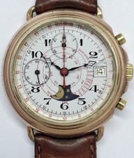 Chronograph Valjoux 7768 Moon Phase gold filled case 39,5mm working comprar usado  Enviando para Brazil
