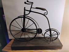 Escultura de metal Penny Farthing bicicleta alta roda decoração para casa 16” X 15” comprar usado  Enviando para Brazil