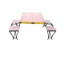 Conjunto de mesa e cadeira de piquenique dobrável vintage "celular" Milwaukee Stamping Co. comprar usado  Enviando para Brazil