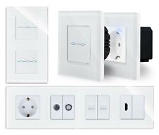 Touch Lichtschalter Steckdose Wechselschalter Taster Wifi Glas Weiß Luxus-Time comprar usado Touch Lichtschalter Steckdose Wechselschalter Taster Wifi Glas Weiß Luxus-Time comprar usado  Enviando para Brazil