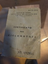 Certificato per ciclomotore usato Certificato per ciclomotore usato  Italia