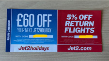 Jet2 rain cheque for sale  BRIGHOUSE