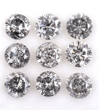 Diamante suelto natural corte brillante redondo diamante sal y pimienta 0,89 quilates segunda mano  Embacar hacia Mexico