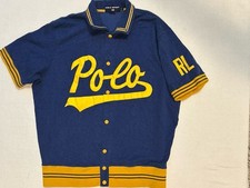 Usado, Jaqueta camisa vintage anos 90 POLO Sport Spell Out Snap L azul amarela #22 Ralph Lauren comprar usado  Enviando para Brazil