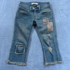 Jeans Levi's 504 Slouch Feminino 28x20.5 Tornozelo PatchWork Bainha Crua Aba Bolso Y2K comprar usado  Enviando para Brazil