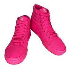 Tênis de skate Vans Sk8 Hi Hot rosa masculino tamanho 7.5 / feminino 9 monocromático cano alto, usado comprar usado  Enviando para Brazil