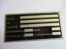 Ldtimer schild typenschild gebraucht kaufen  Deutschland