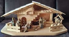 Krippe weihnachtskrippe holz gebraucht kaufen  Weischlitz