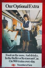 VIAJANTES COMIDA EM MOVIMENTO BUFFET RESTAURANTE CARRO BR FOTO PÔSTER ORIGINAL 1973, usado comprar usado  Enviando para Brazil