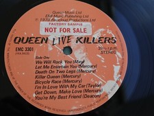 Queen live killers for sale  BOGNOR REGIS