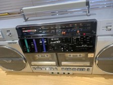 Sharp GF-757 Vintage Estéreo Boombox Dual Cassette Deck Rádio FMAM Totalmente Funcional comprar usado  Enviando para Brazil