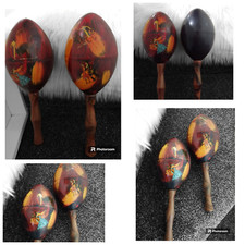 Vintage maracas handpainted for sale  EDINBURGH