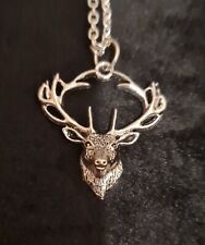 Stag head necklace for sale  STANLEY