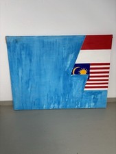 Gemälde flagge blau gebraucht kaufen  Köln