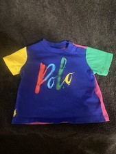 Usado, Camiseta Polo Ralph Lauren Bebê Infantil Meninos Logotipo Color Bloqueado Algodão Azul 3 Meses comprar usado  Enviando para Brazil