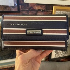 Carteira feminina Tommy Hilfiger vermelha branca e azul com fecho triplo comprar usado  Enviando para Brazil