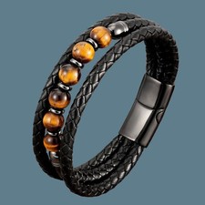 Bracelet cuir perles d'occasion  Angers-