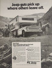 1971 Impressão Anúncio Jeep 4 Rodas Drive Pickup Truck & Camper Top Feminino a Cavalo comprar usado  Enviando para Brazil