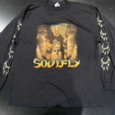 Camiseta Vintage Y2K 2006 Soulfly Tour Manga Longa Preta Masculina Tamanho XL - Nova comprar usado  Enviando para Brazil
