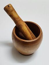 Argamassa de pilão de madeira vintage para moer alho tempero triturador comprar usado  Enviando para Brazil