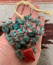 Colar de coral/pepita turquesa rústica autêntica aparência antiga/(G204-w2) comprar usado Colar de coral/pepita turquesa rústica autêntica aparência antiga/(G204-w2) comprar usado  Enviando para Brazil